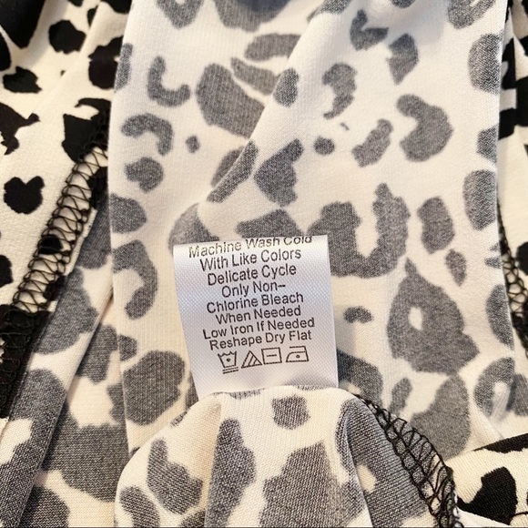 Nina Leonard NWT Leopard Jersey Knit Shift Dress - XL - Picture 6 of 13